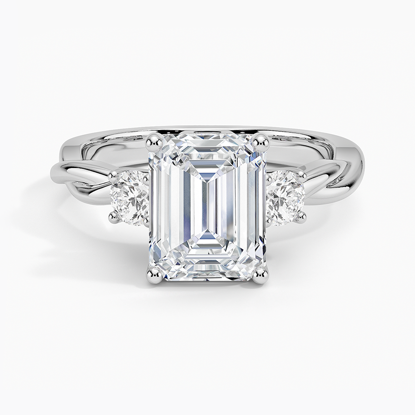 Twisted Vine Three Stone Diamond Ring