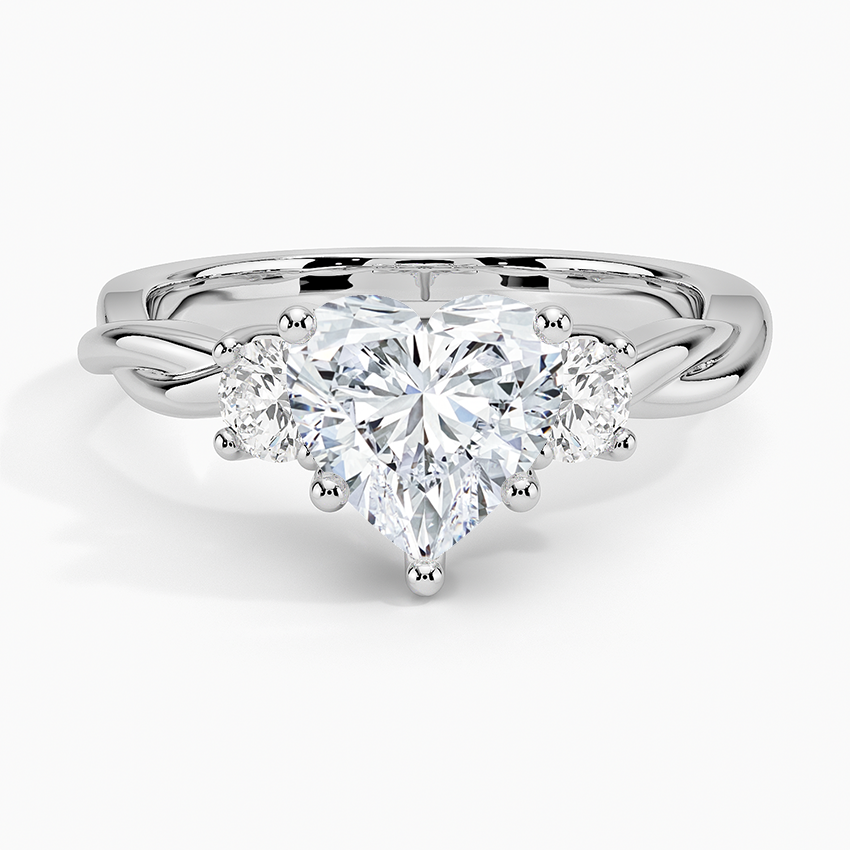 Twisted Vine Three Stone Diamond Ring