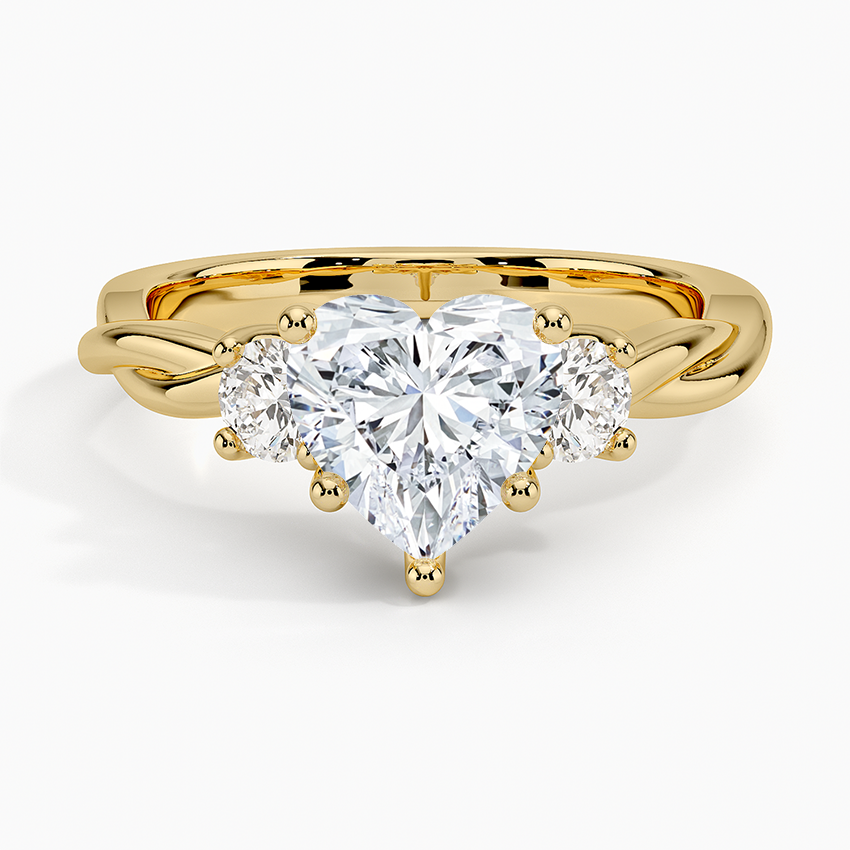 Twisted Vine Three Stone Diamond Ring