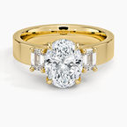 Peyton Emerald Cut Three Stone Diamond Ring