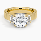 Peyton Emerald Cut Three Stone Diamond Ring