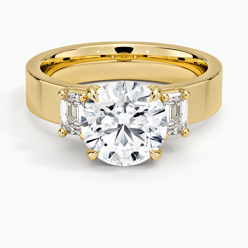 Peyton Emerald Cut Three Stone Diamond Ring