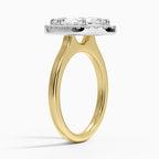 Platinum Mixed Metal Julia Halo Diamond Ring