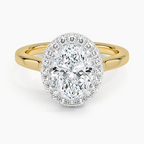 Platinum Mixed Metal Julia Halo Diamond Ring