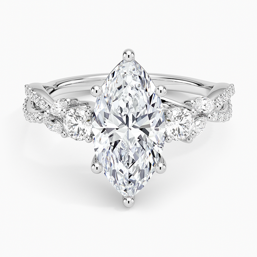 Luxe Willow Three Stone Diamond Ring