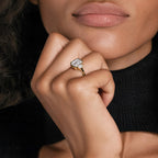 Seamless Trapezoid Three Stone Diamond Ring