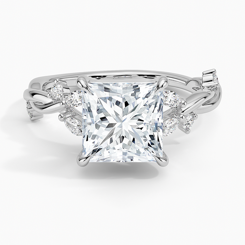 Azalea Twist Diamond Ring in Platinum