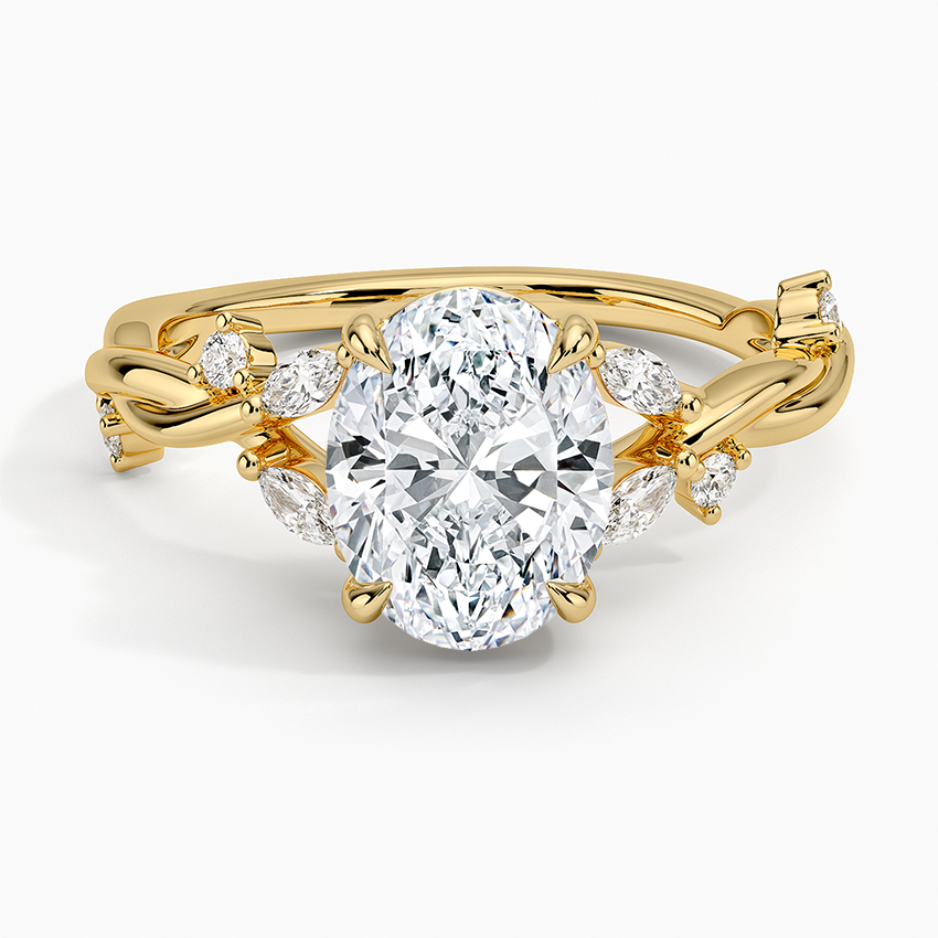 Azalea Twist Diamond Ring in Platinum
