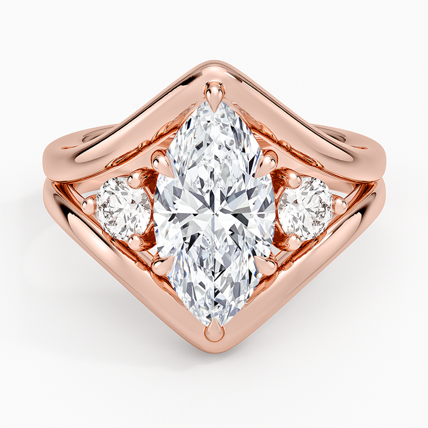 Frame Three Stone Diamond Ring