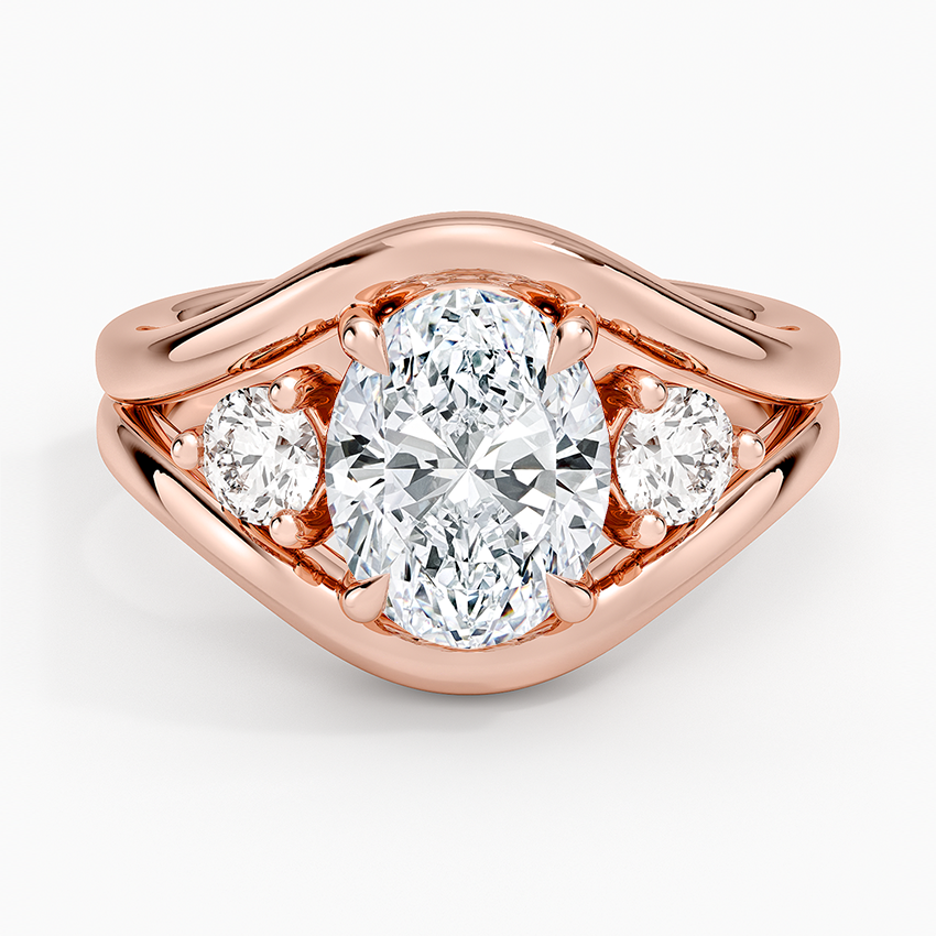 Frame Three Stone Diamond Ring