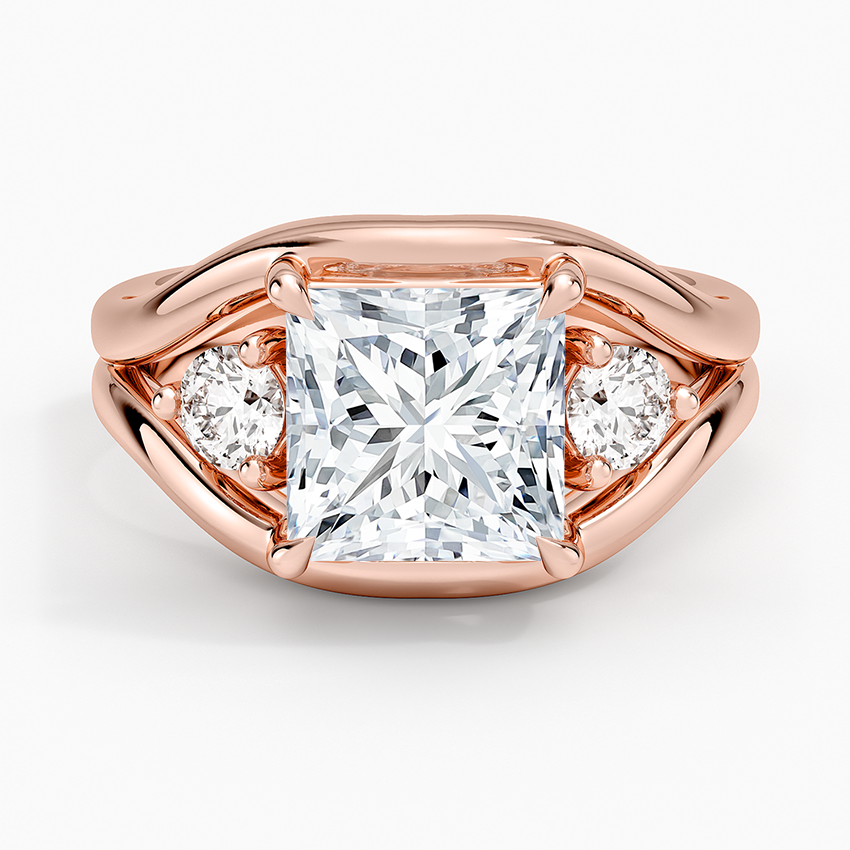 Frame Three Stone Diamond Ring