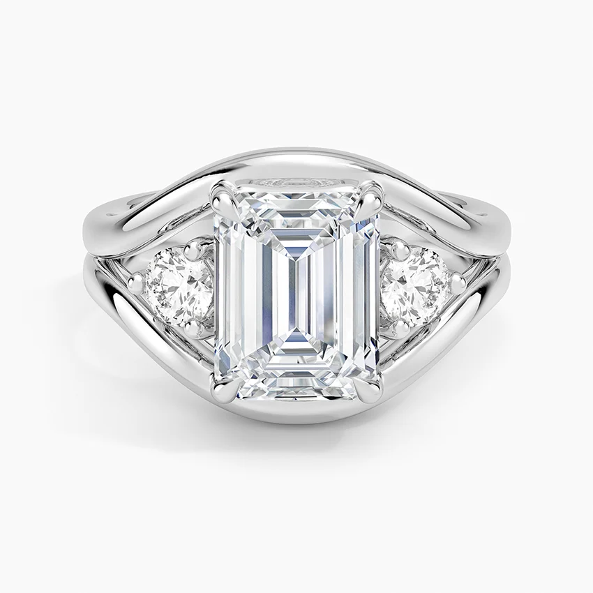 Frame Three Stone Diamond Ring