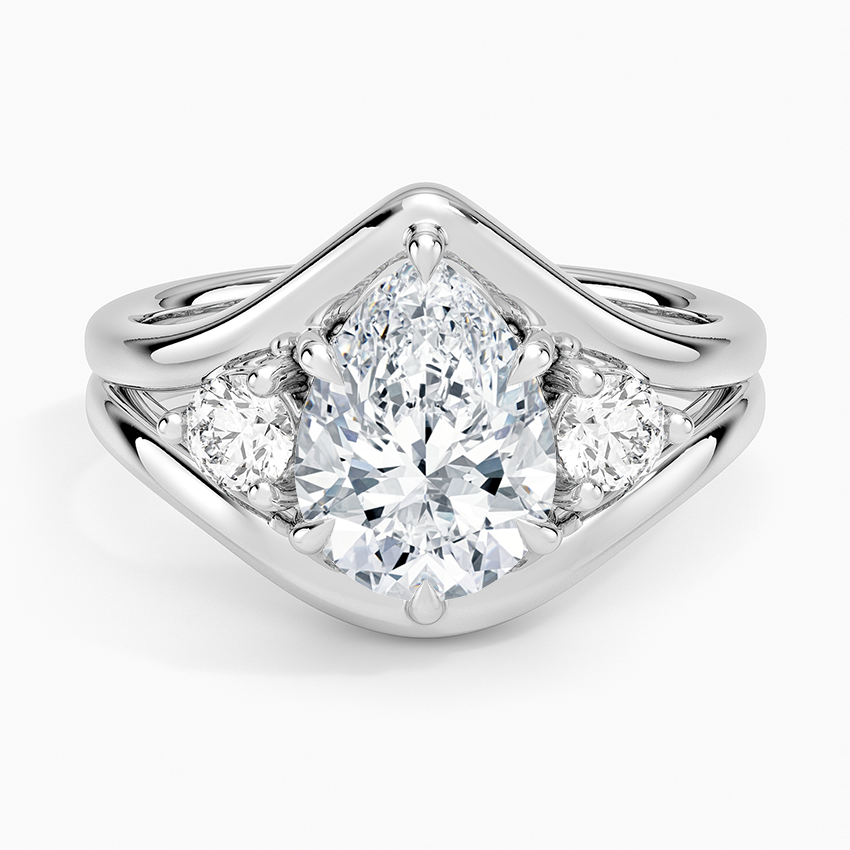 Frame Three Stone Diamond Ring