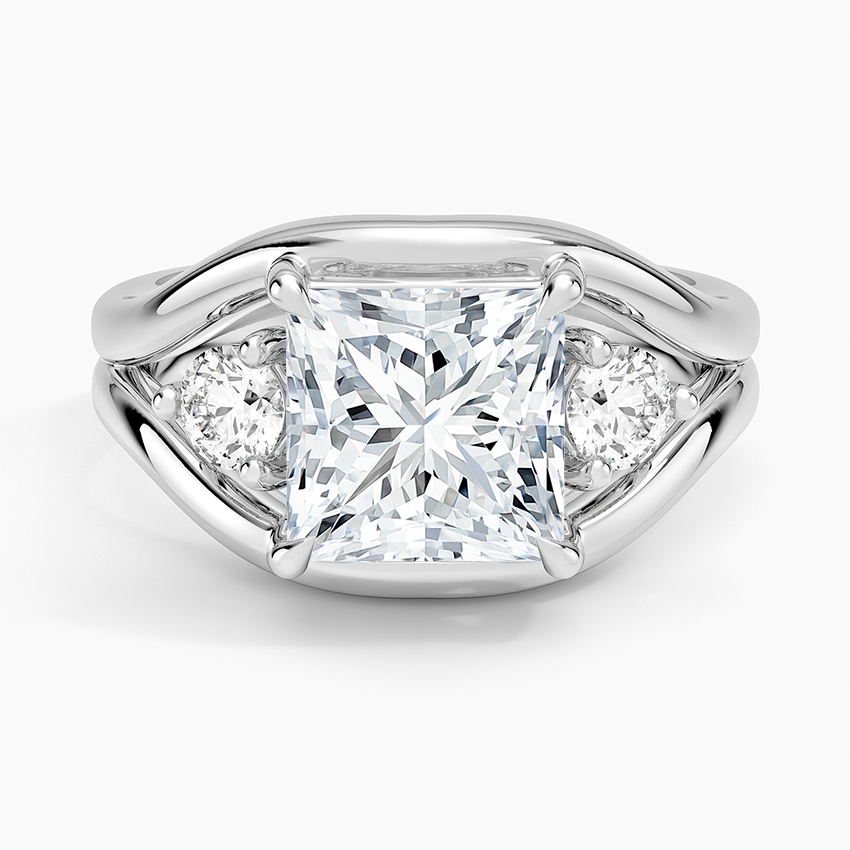 Frame Three Stone Diamond Ring