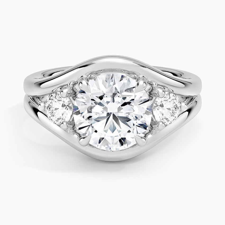Frame Three Stone Diamond Ring