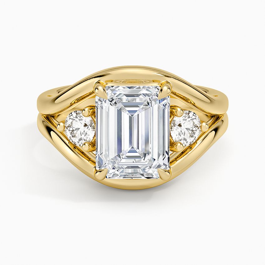 Frame Three Stone Diamond Ring