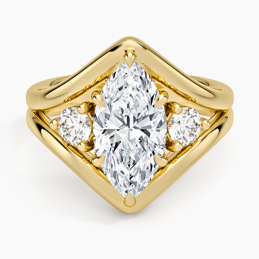 Frame Three Stone Diamond Ring