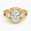 Frame Three Stone Diamond Ring