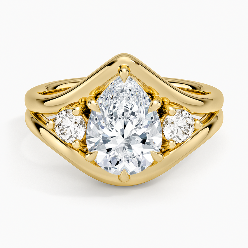 Frame Three Stone Diamond Ring