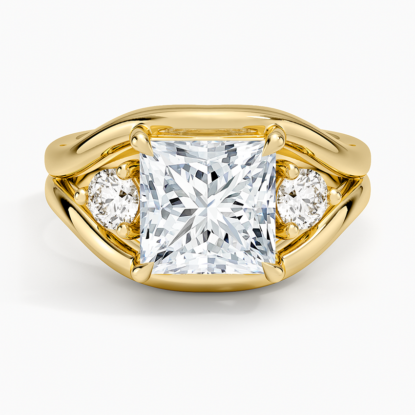 Frame Three Stone Diamond Ring