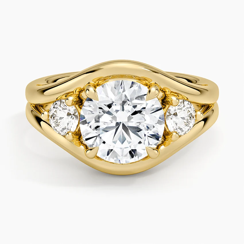 Frame Three Stone Diamond Ring
