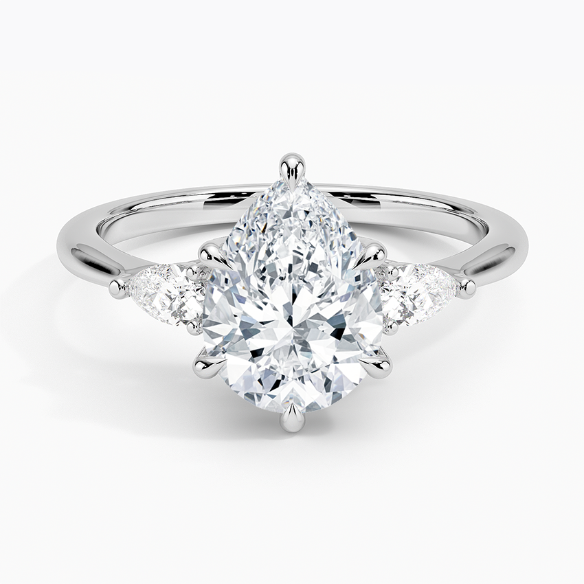 Petite Opera Three Stone Diamond Ring