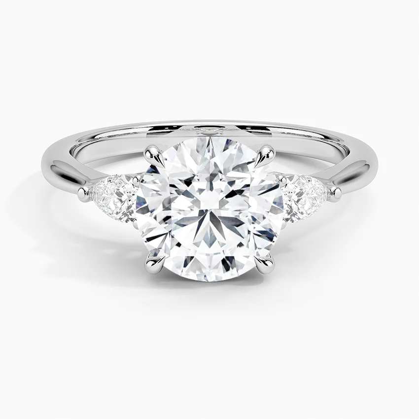 Petite Opera Three Stone Diamond Ring