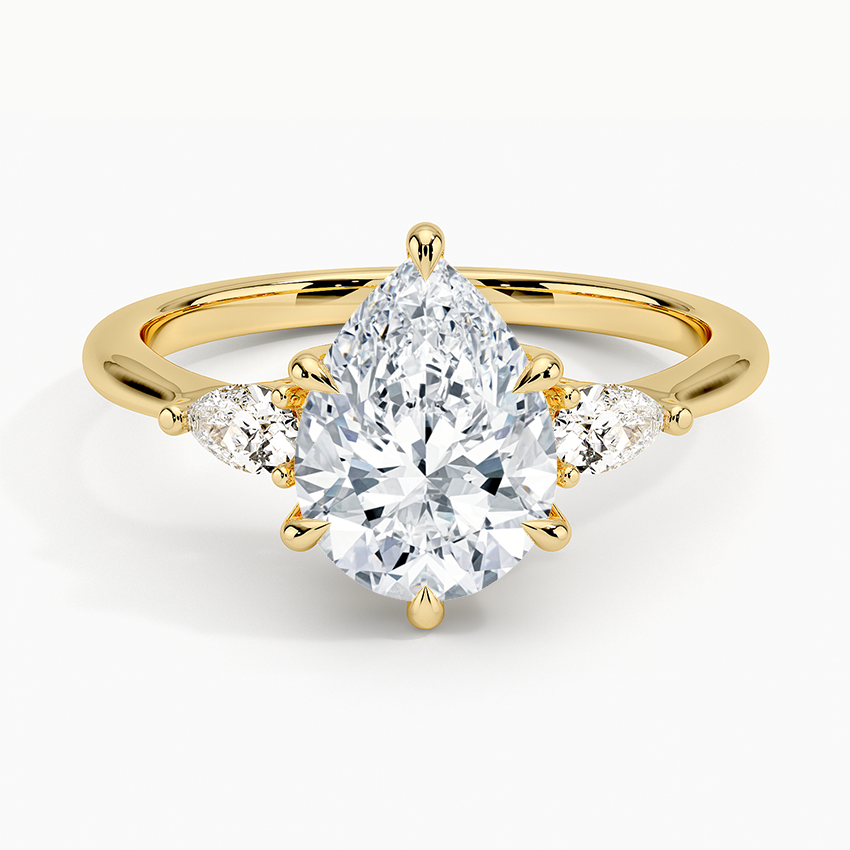 Petite Opera Three Stone Diamond Ring
