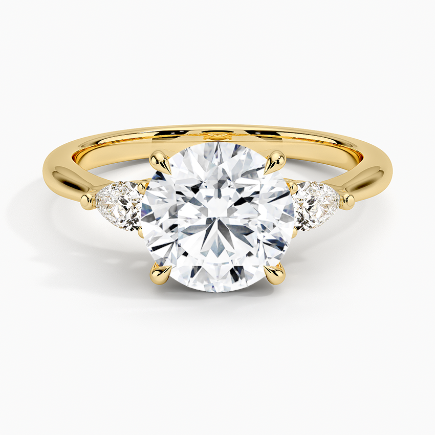 Petite Opera Three Stone Diamond Ring