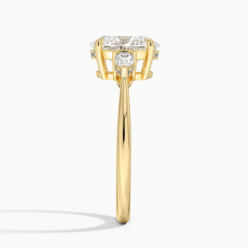 Adorned Petite Opera Three Stone Diamond Ring