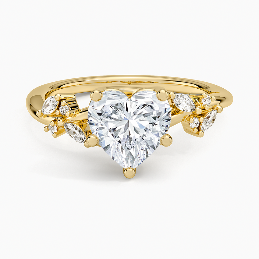 Arden Diamond Ring with Lab Emerald Accents