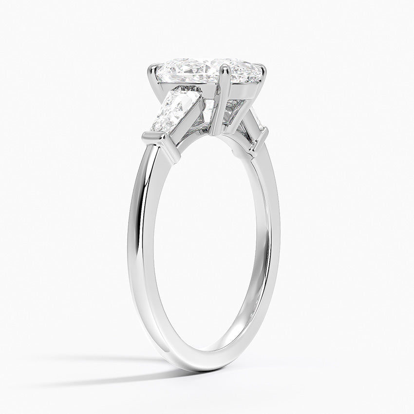 Symphony Tapered Baguette Three Stone Diamond Ring