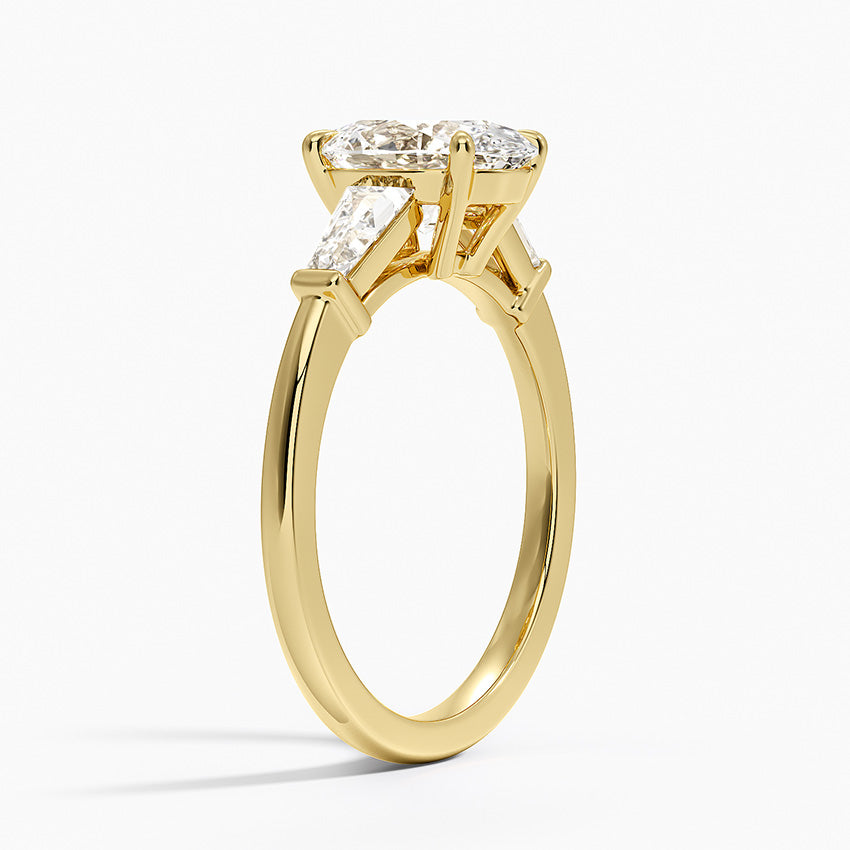 Symphony Tapered Baguette Three Stone Diamond Ring