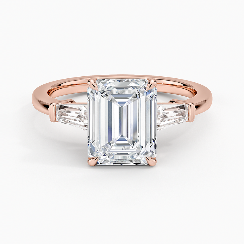 Symphony Tapered Baguette Three Stone Diamond Ring