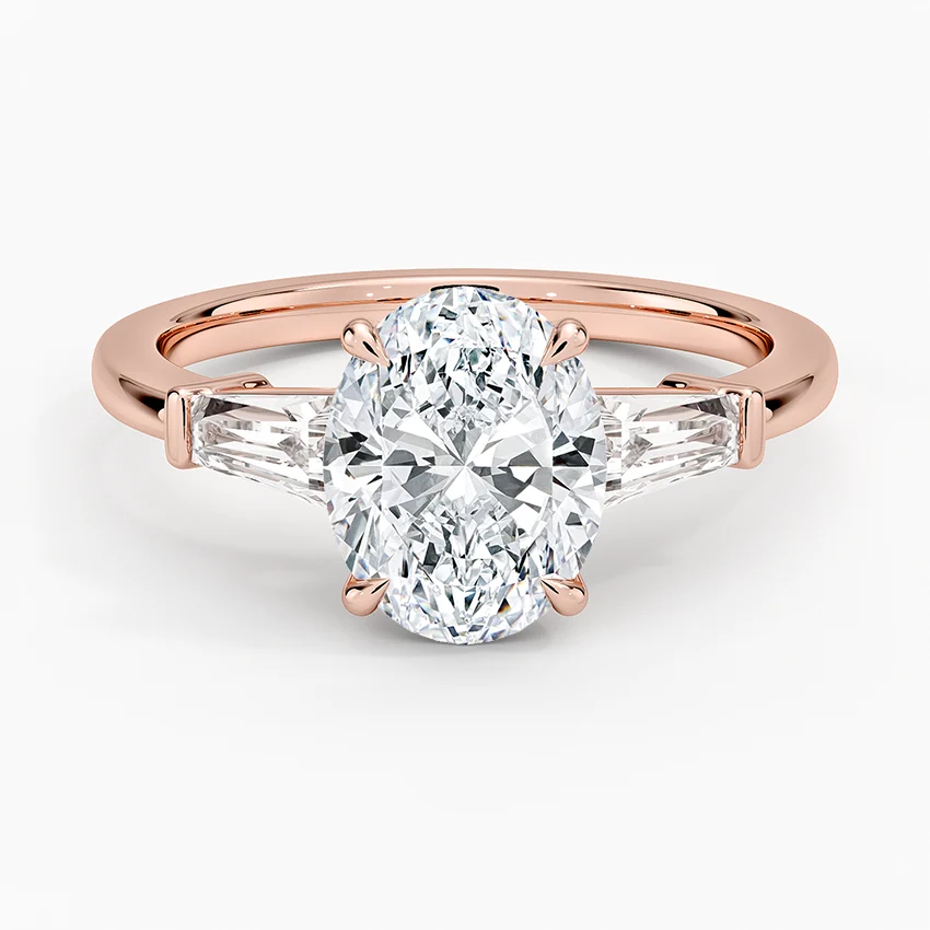 Symphony Tapered Baguette Three Stone Diamond Ring