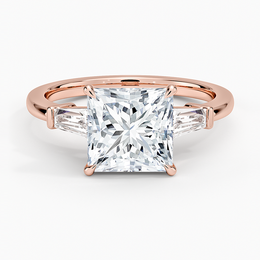 Symphony Tapered Baguette Three Stone Diamond Ring