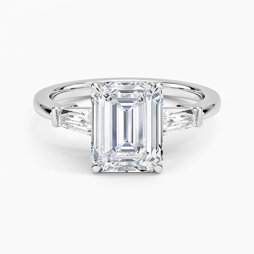 Symphony Tapered Baguette Three Stone Diamond Ring