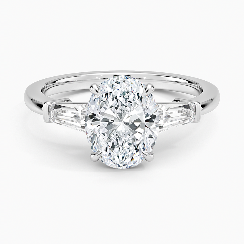 Symphony Tapered Baguette Three Stone Diamond Ring