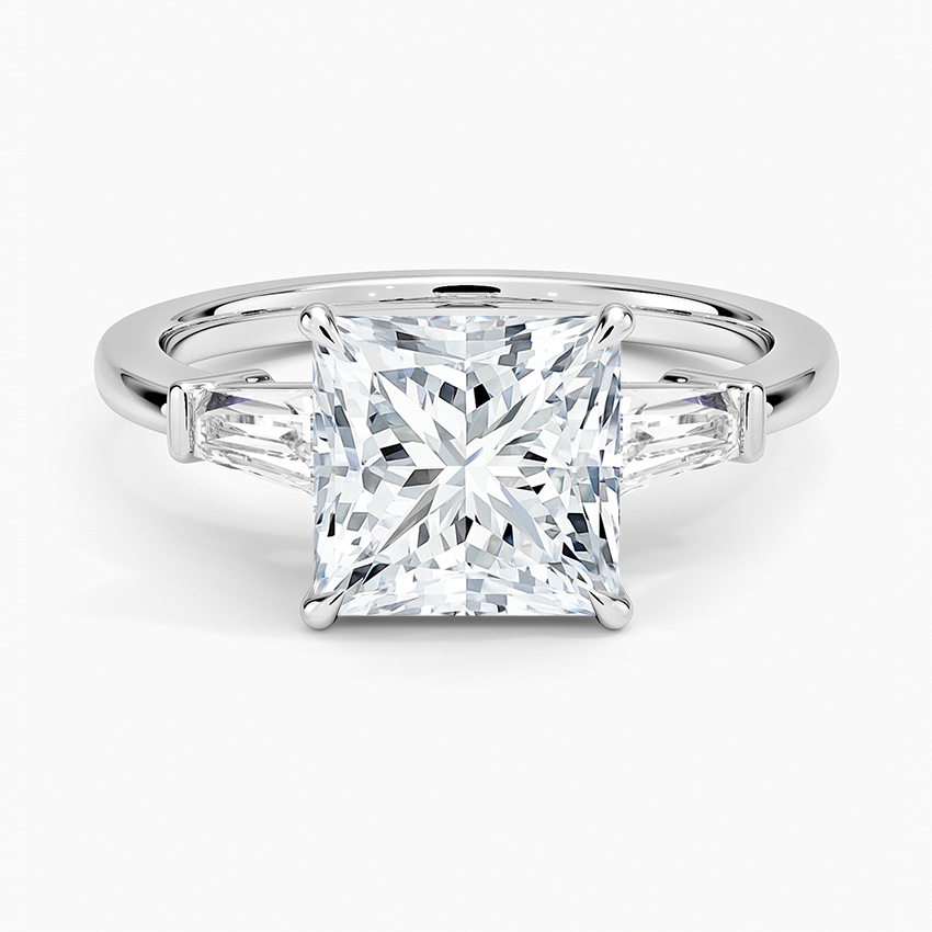 Symphony Tapered Baguette Three Stone Diamond Ring