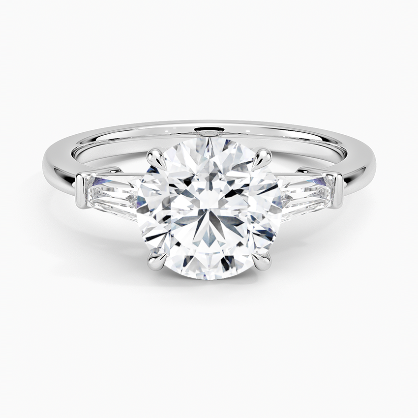 Symphony Tapered Baguette Three Stone Diamond Ring
