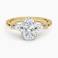 Symphony Tapered Baguette Three Stone Diamond Ring