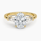 Symphony Tapered Baguette Three Stone Diamond Ring