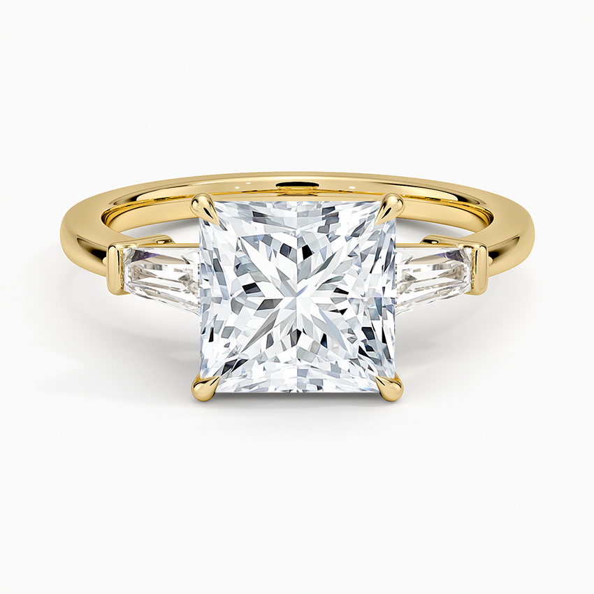 Symphony Tapered Baguette Three Stone Diamond Ring