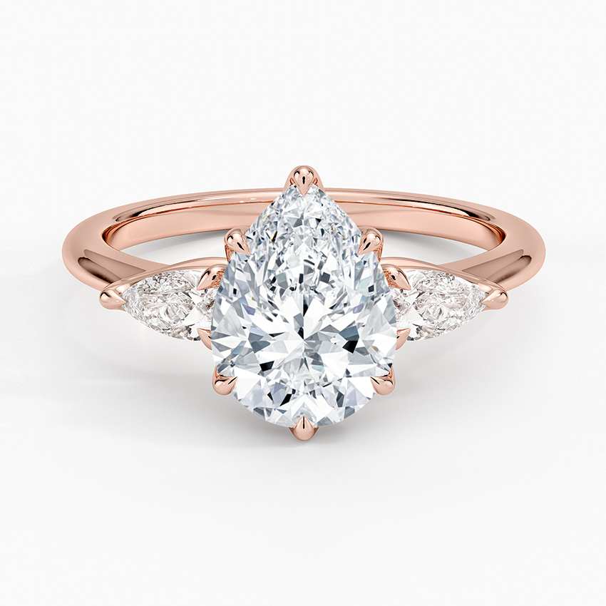 Fleur Three Stone Diamond Ring