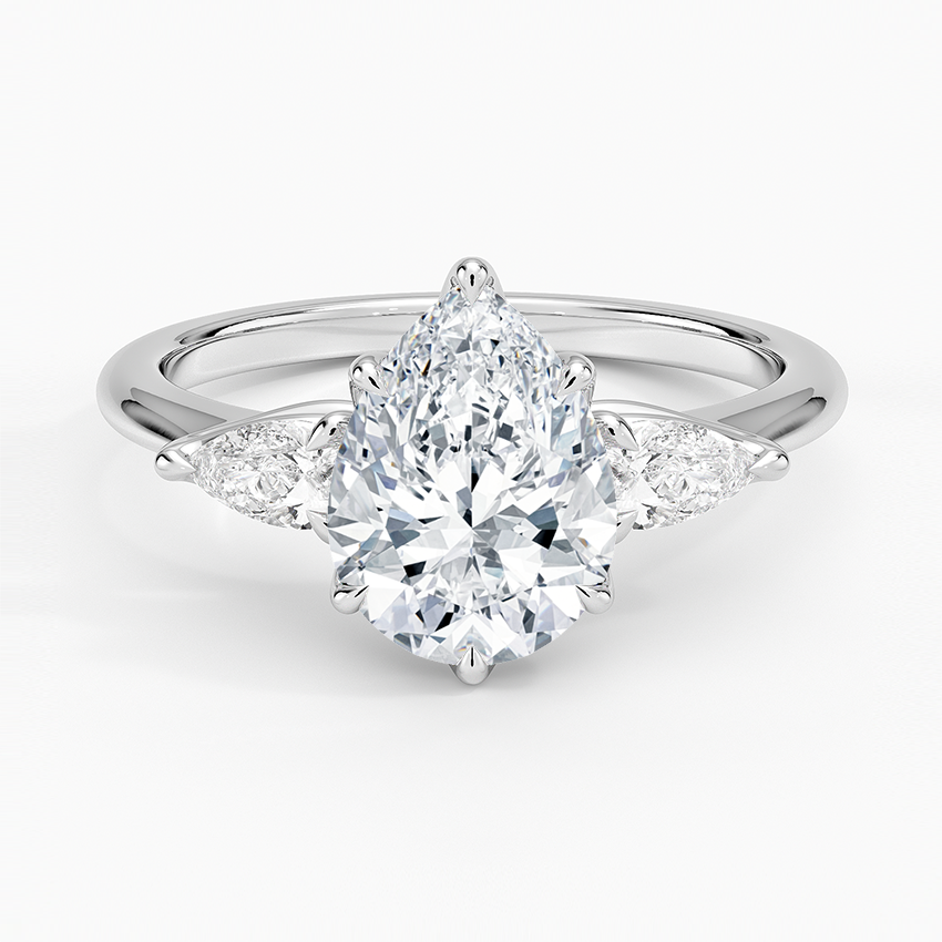 Fleur Three Stone Diamond Ring