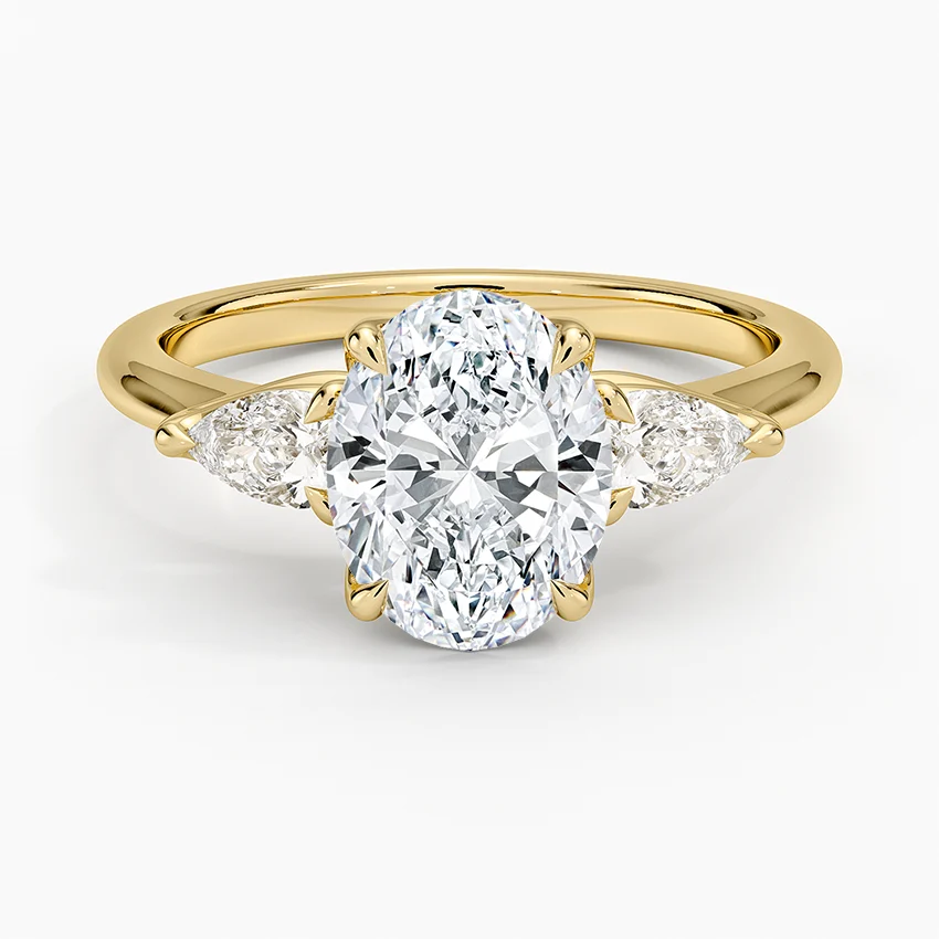 Fleur Three Stone Diamond Ring
