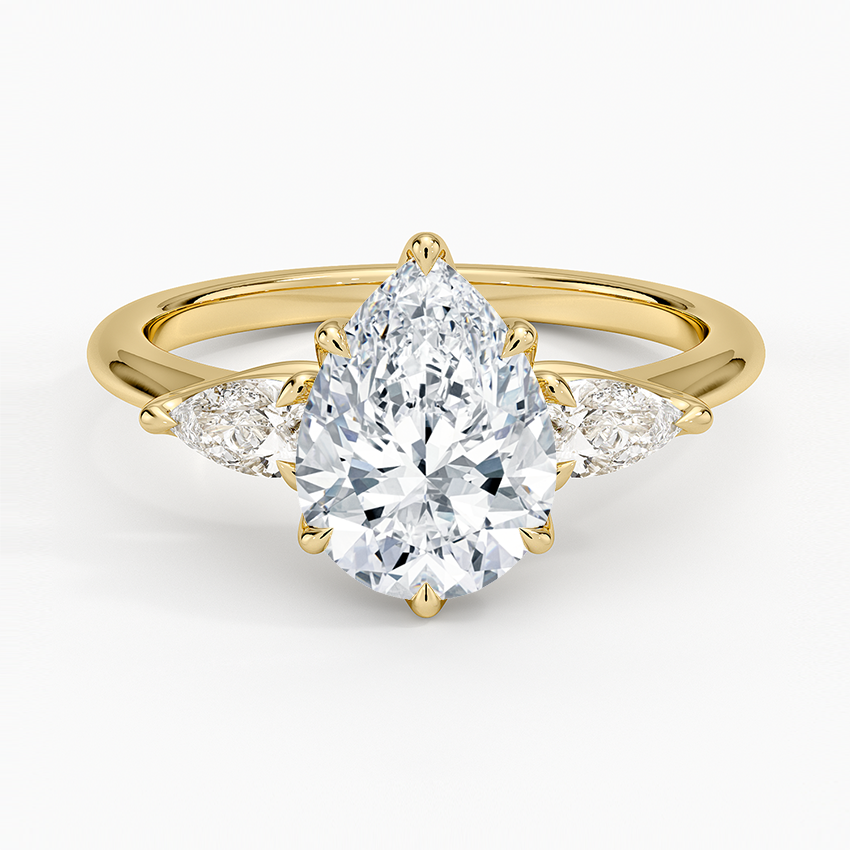 Fleur Three Stone Diamond Ring