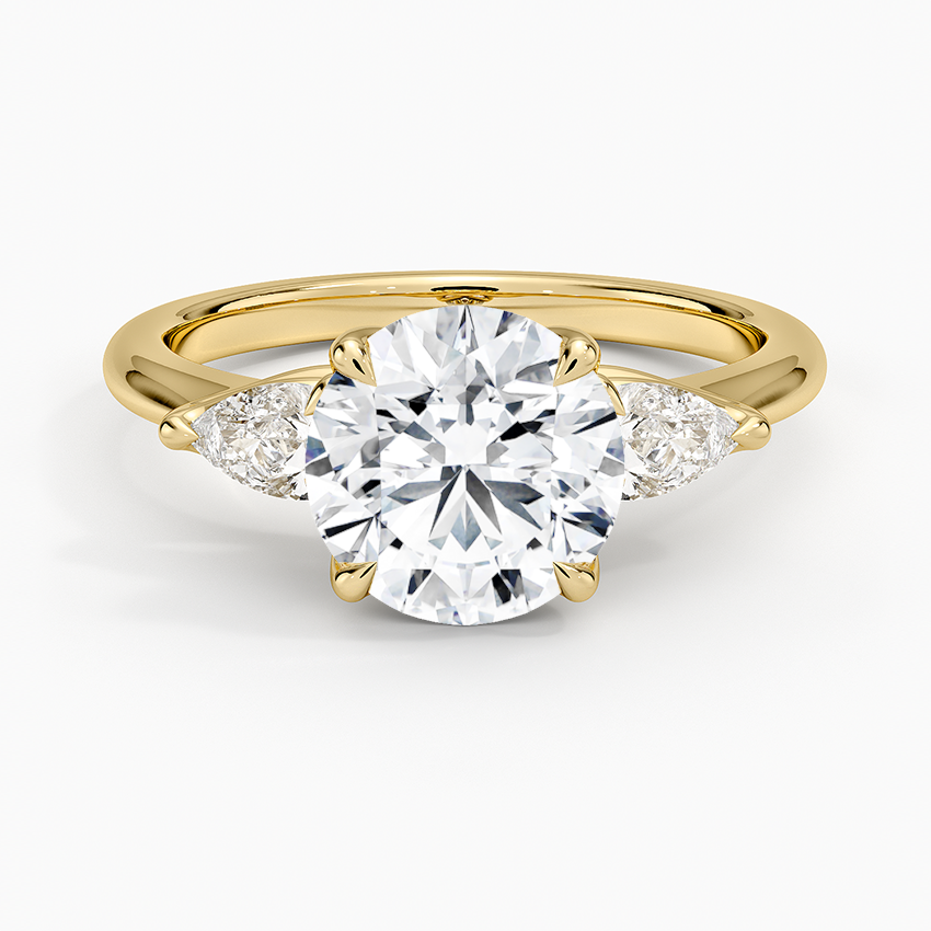 Fleur Three Stone Diamond Ring