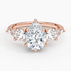 Luxe Nadia Three Stone Diamond Ring