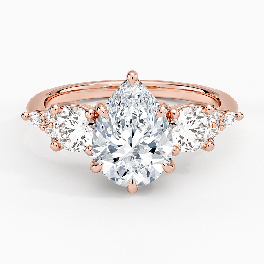 Luxe Nadia Three Stone Diamond Ring
